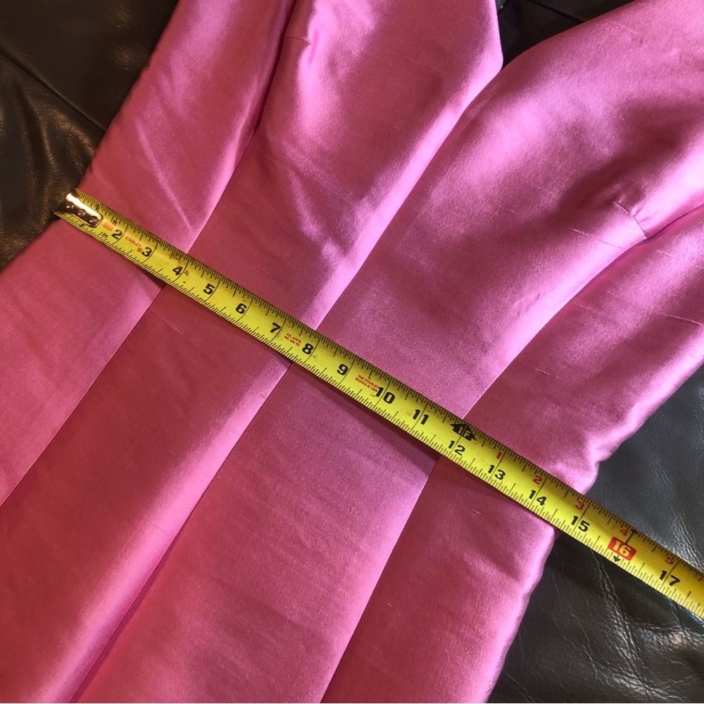 Rickie Freeman for Teri Jon || Pink Silk Sleeveless Midi Dress - Picture 11 of 11